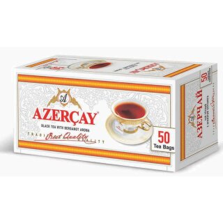 AZERCAY schwarzer Tee Bergamot aromatisiert in  Einweg-Teebeutel - unverpackt - 100gr