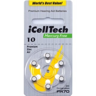 Hörgerätebatterien iCellTech - Typ 10