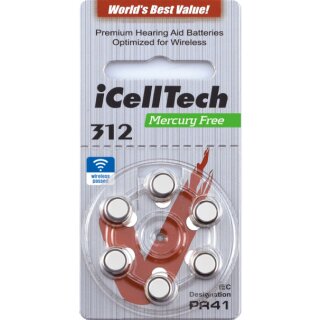 Hörgerätebatterien iCellTech - Typ 312