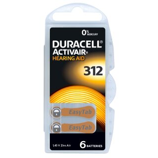Hörgerätebatterien Duracell - Typ 312