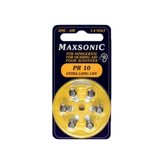 Hörgerätebatterien Maxsonic - Typ 10