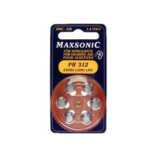 Hörgerätebatterien Maxsonic - Typ 312